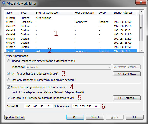 virtual network editor